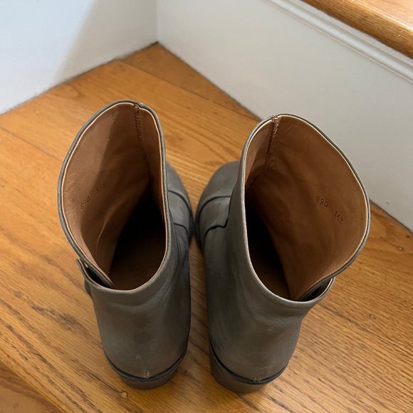 P. Monjo Leather Ankle Booties - Picture 5 of 8